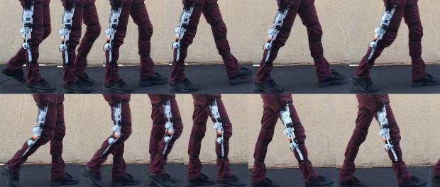 lego_knee_walking Partial gait cycle using a Lego NXT knee exoskeleton.