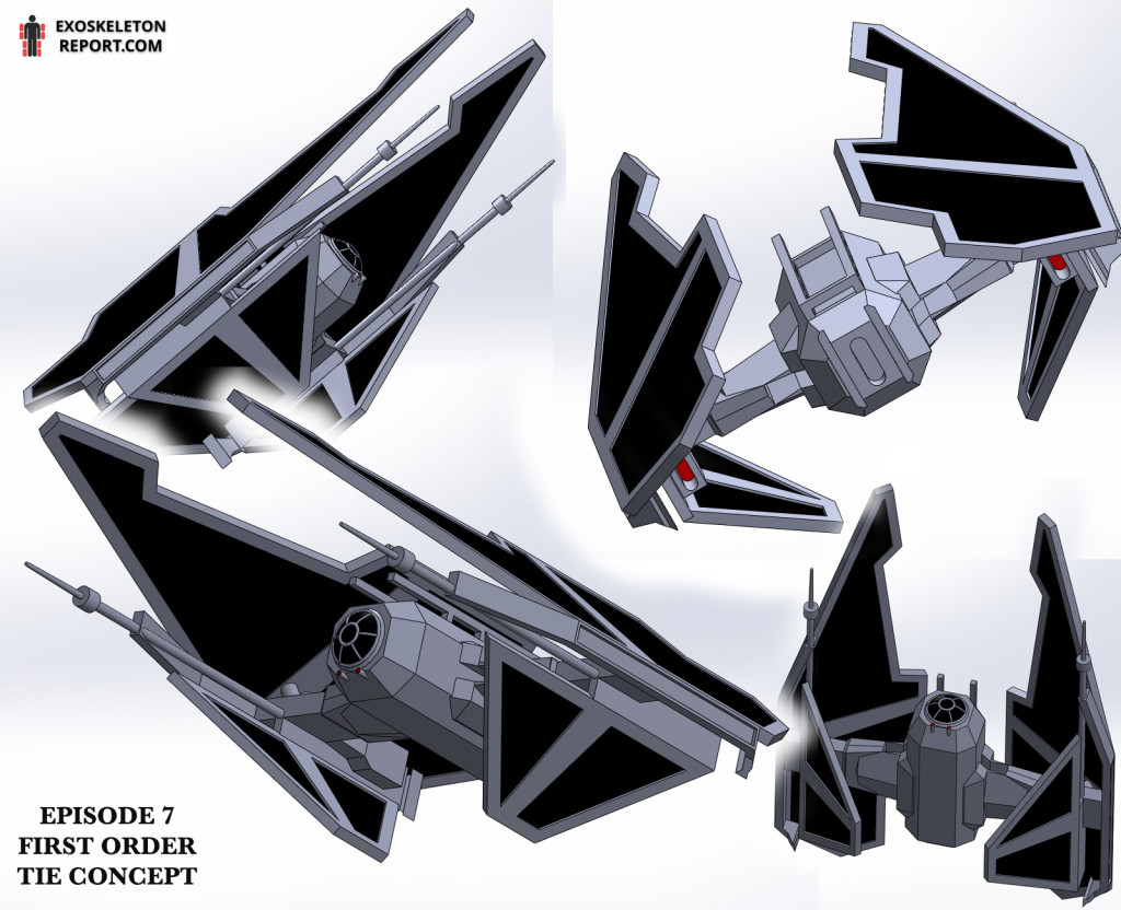First Order Tie Concept Based on Star Wars Episode 7 Concept Art From MakingStarWars.Net