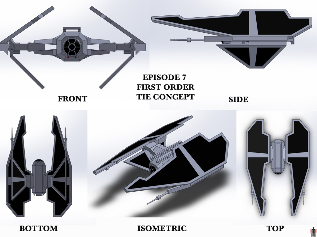 First Order Tie Concept Based on Star Wars Episode 7 Concept Art From MakingStarWars.Net