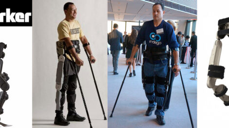 Indego by Parker Hannifin, lower body exoskeleton for rehabilitation and walking assist.