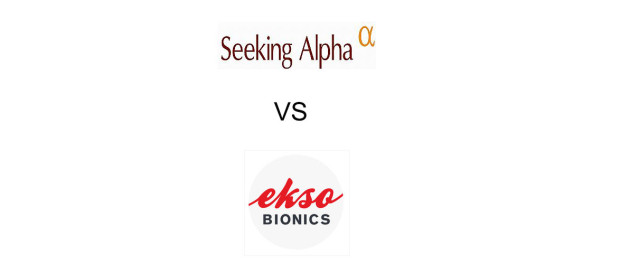 SeekingAlphaVsEkso Logos of Seeking Alpha and Ekso Bionics