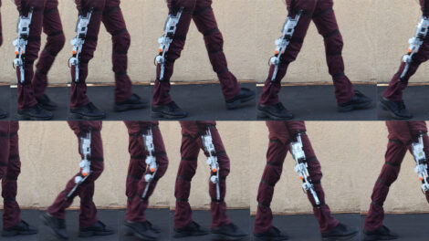 Partial gait cycle using a Lego NXT knee exoskeleton.