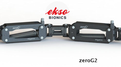 ZeroG Arm by Equipoise commonly used to hold heavy tools with prototype exoskeleton for industrial use, Source: superpusher.com, 2005
