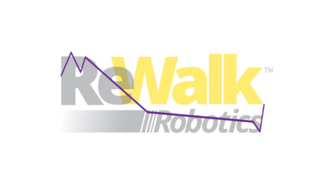 ReWalk Robotics Logo with stock price in 2015 overlaid