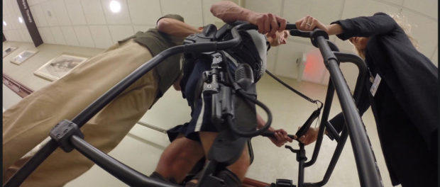 Brad Berman training on the Ekso exoskeleton at Burke Rehabilita Brad Berman training on the Ekso exoskeleton at Burke Rehabilitation Center in White Plains, N.Y., Oct. 2014. CBS News