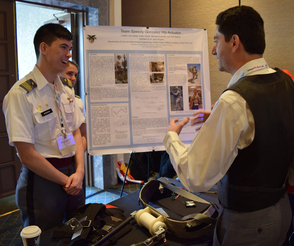 Hip Actuating Exoskeleton for Running Assistance John Rogers, West Point, WearRAcon16, Tri Dao