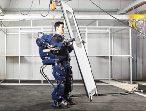 Large Hyundai Motor Group Blog Wearable Robot / Exoskeleton Lifting a Panel, Hyundai Motor Group Blog, 2016