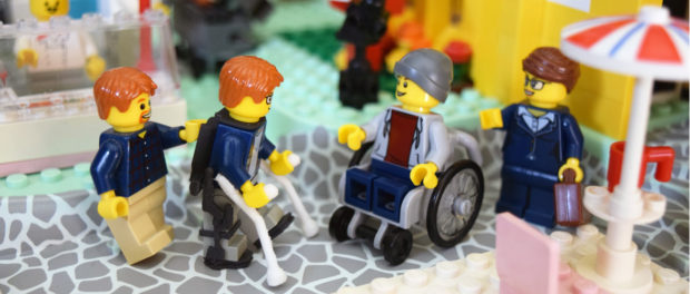 LEGO Minifigure Wheelchair and Exoskeleton LEGO Minifigure Wheelchair and Exoskeleton