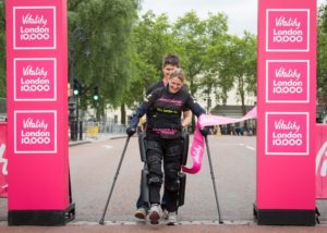 Claire Lomas In the Great North Run, September 2016 via <a href="https://www.justgiving.com/fundraising/clairelomasGNR" target="_blank"> JustGiving.com</a>