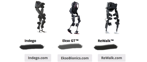 Indego vs Ekso GT vs ReWalk 2016 Comparing Indego vs Ekso GT vs ReWalk, 2016, All images taken from respective product websites.