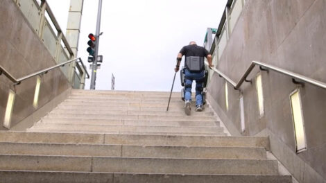 ReWalk has built a stair-climbing exoskeleton, enabling a paralyzed man to walk again - Engadget via YouTube