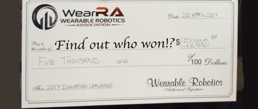 Wearable Robotics Association Innovation Challenge 2017