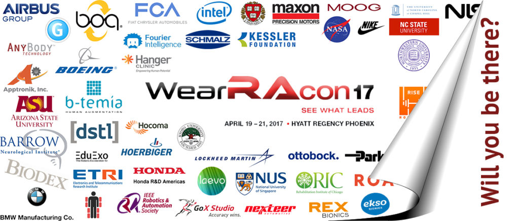 Just some of the organizations that attended WearRAcon17.