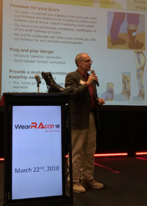 Mark Roster lightning pitch at WearRAcon18 Innovation Challenge