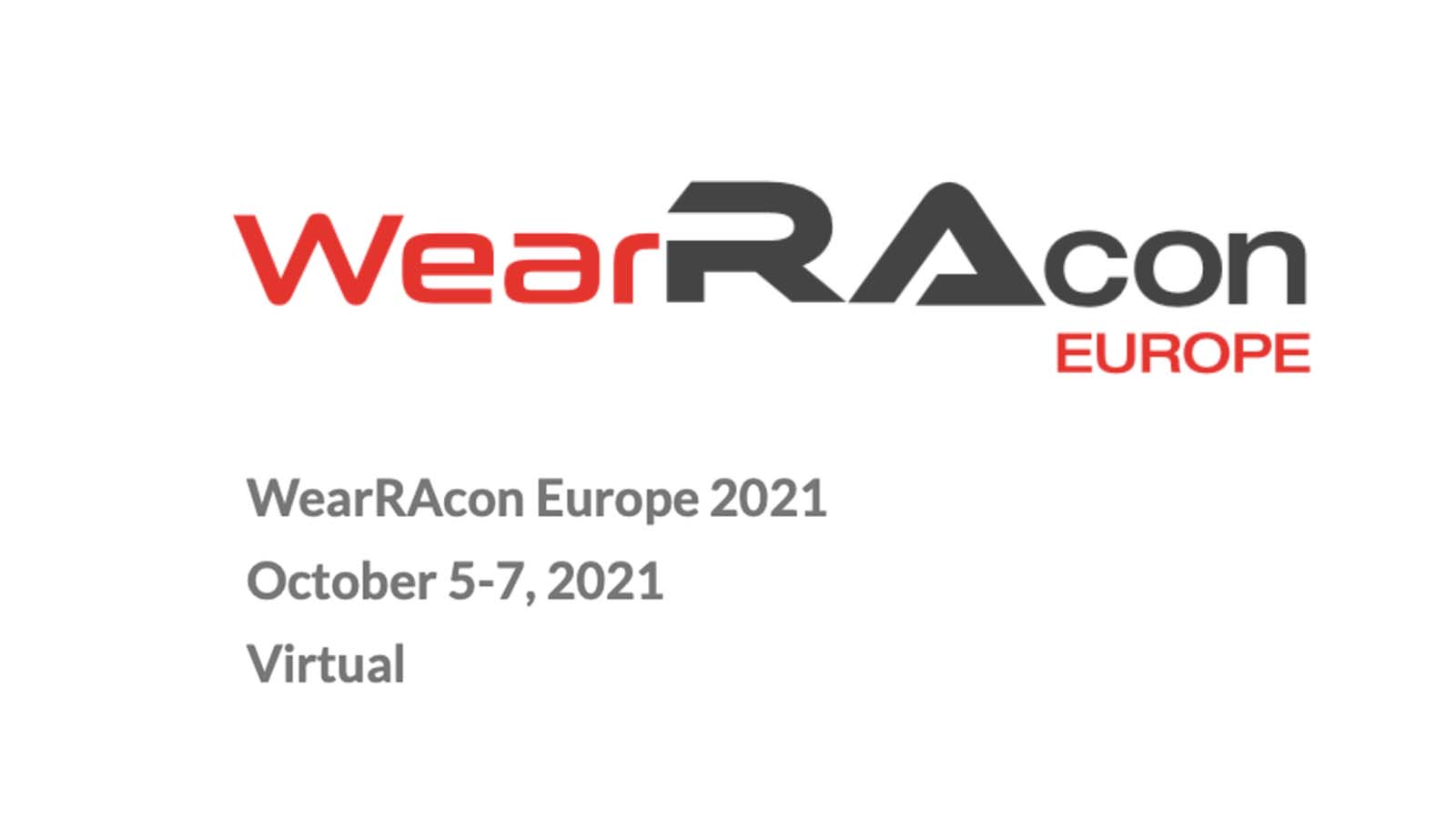 WearRAcon Europe 2021