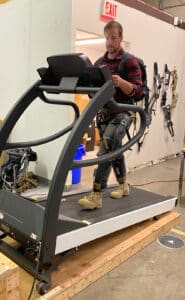 Matt Marino Trying out Amplify by Bionic Power on a treadmil May 2022