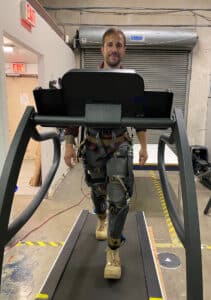 Matt Marino at Bionic Power Amplify Exoskeleton May 2022