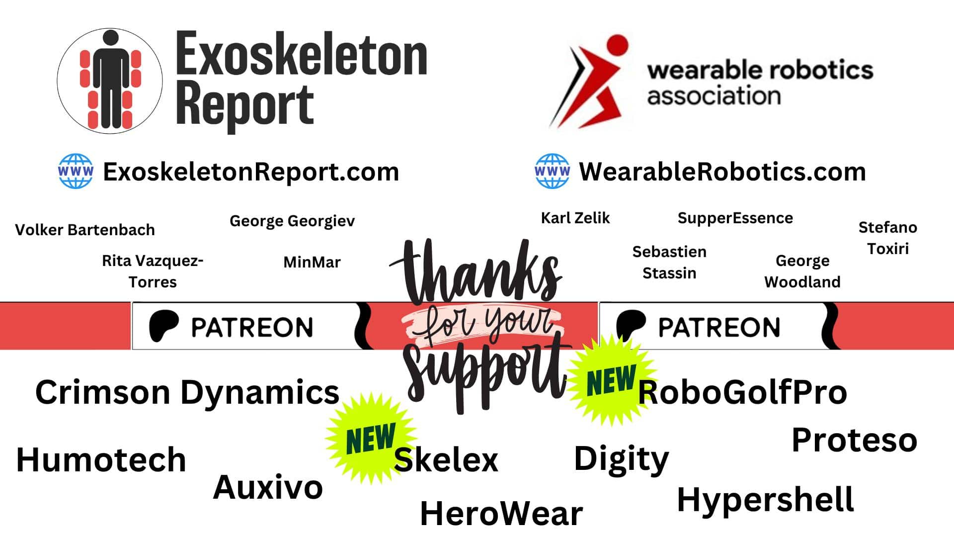Exoskeleton Report Patreon Supporters March 2026