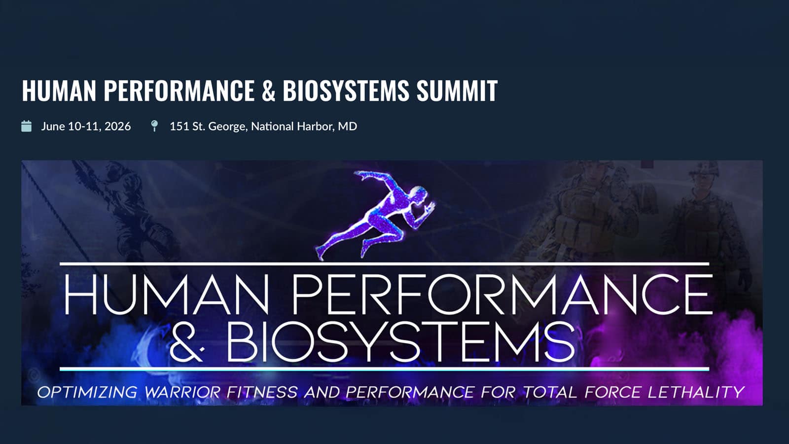 Human Performance and Biosystems Summit 2026 Featured Image