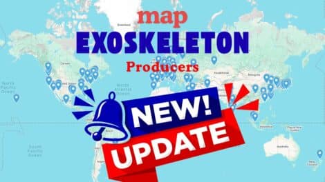 Updated map of exoskeleton producers on the exoskeleton report