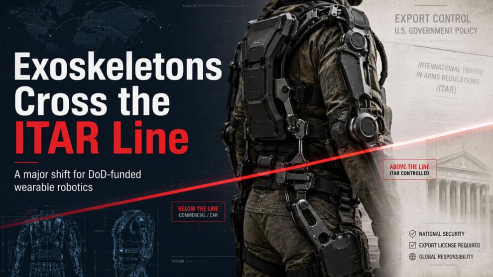 Some exoskeletons are now on ITAR export control 2026