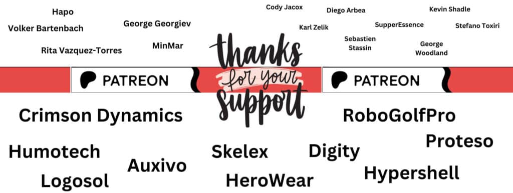 Special Thanks to the Exoskeleton Report Patreon Supporters